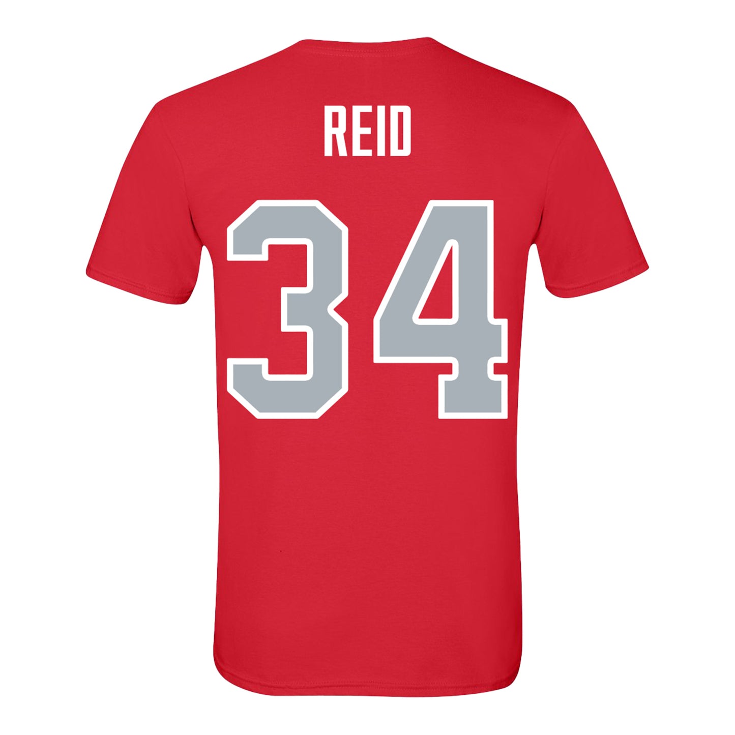 Ohio State Buckeyes Baseball Student Athlete T-Shirt #34 CJ Reid - Back view