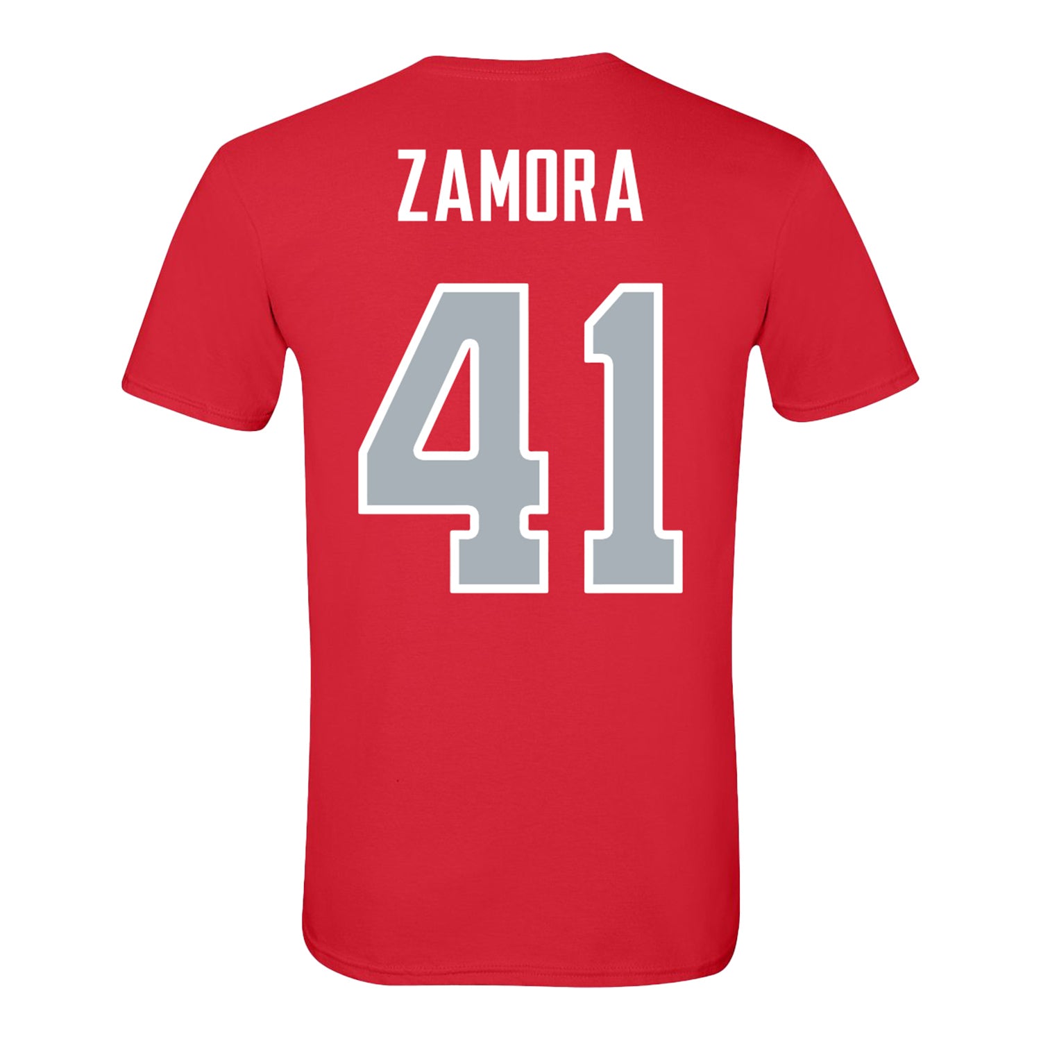 Ohio State Buckeyes Baseball Student Athlete T-Shirt #41 Ryan Zamora - Back View