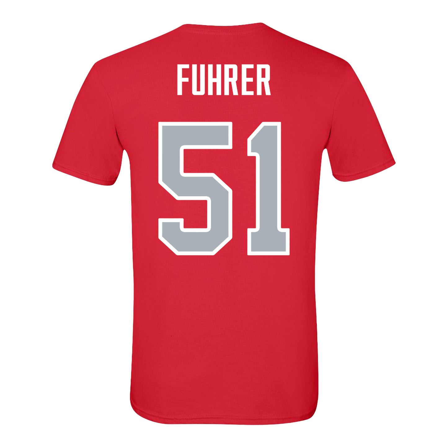 Ohio State Buckeyes Baseball Student Athlete T-Shirt #51 Connor Fuhrer - Back View