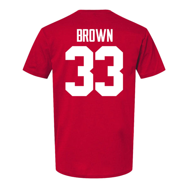 Ohio State Buckeyes Devin Brown #33 Student Athlete Football T-Shirt - Back View