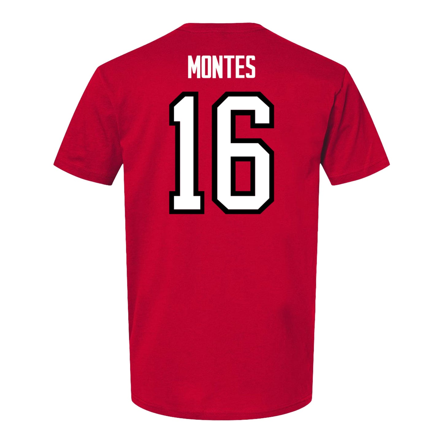 Ohio State Buckeyes Men's Hockey Student Athlete #17 Max Montes T-Shirt - Back View