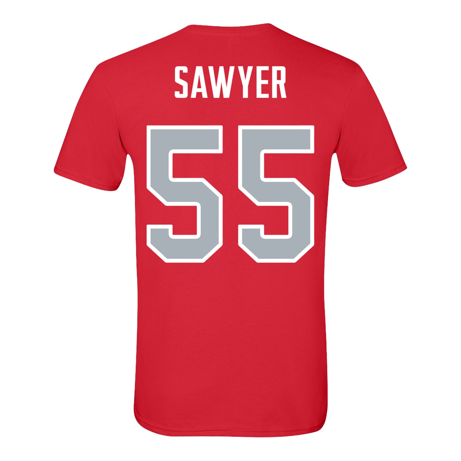 Ohio State Buckeyes Baseball Student Athlete T-Shirt #55 Nick Sawyer - Back View
