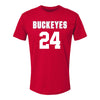 Ohio State Buckeyes Men's Lacrosse Student Athlete #24 Gannon Matthews - Front View