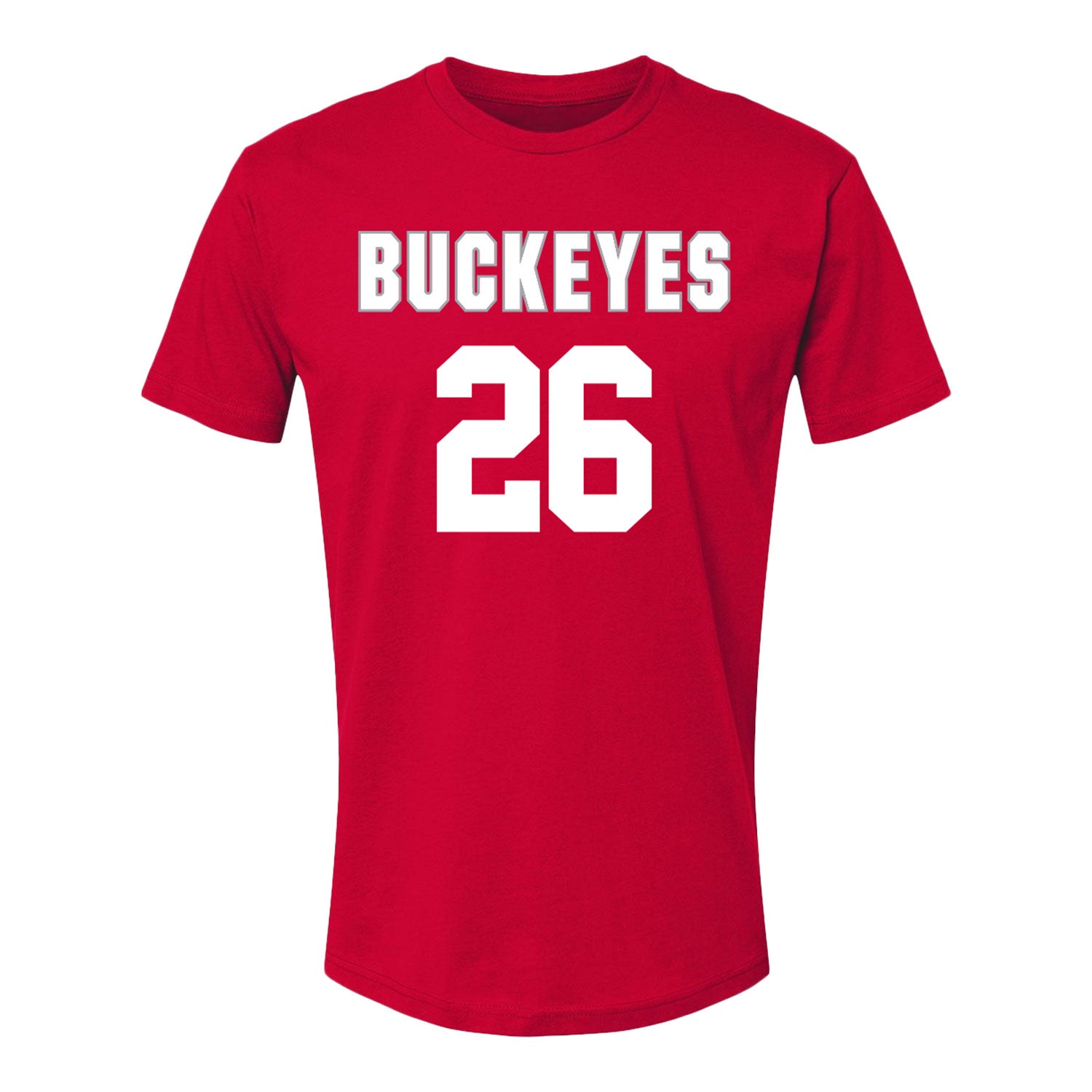 Ohio State Buckeyes Women's Lacrosse Student Athlete #26 Gabriella Cleveland T-Shirt - Front View