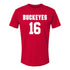 Ohio State Buckeyes Women's Lacrosse Student Athlete #16 Audrey Rudolph T-Shirt - Front View