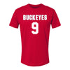 Ohio State Buckeyes Women's Lacrosse Student Athlete #9 Kampbell Stone T-Shirt - Front View