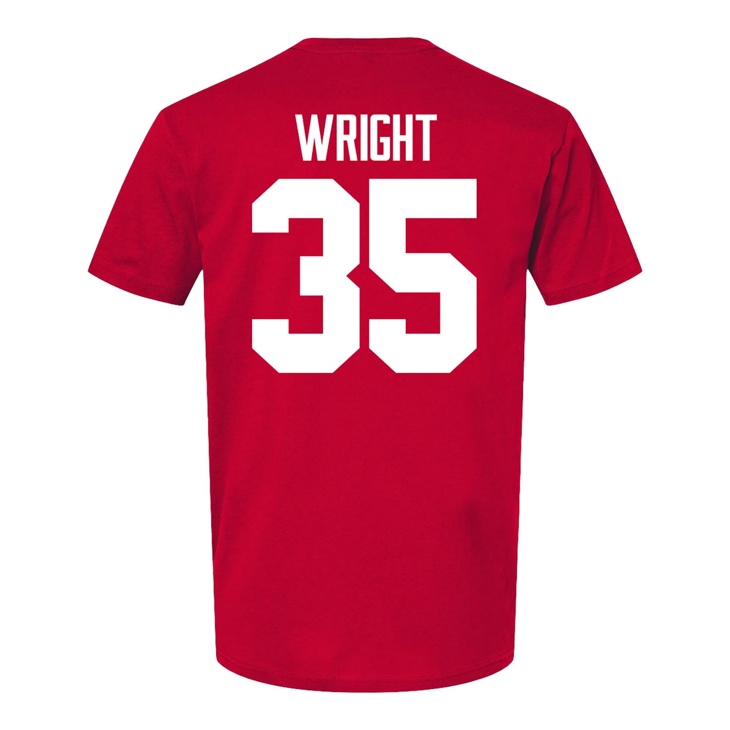 Ohio State Buckeyes Women's Lacrosse Student Athlete #35 Ella Wright T-Shirt - Back View