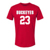 Ohio State Buckeyes Women's Lacrosse Student Athlete #23 Kit Zanelli T-Shirt - Front View