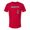 Ohio State Buckeyes Softball Student Athlete T-Shirt #2 Tegan Cortelletti - Front View