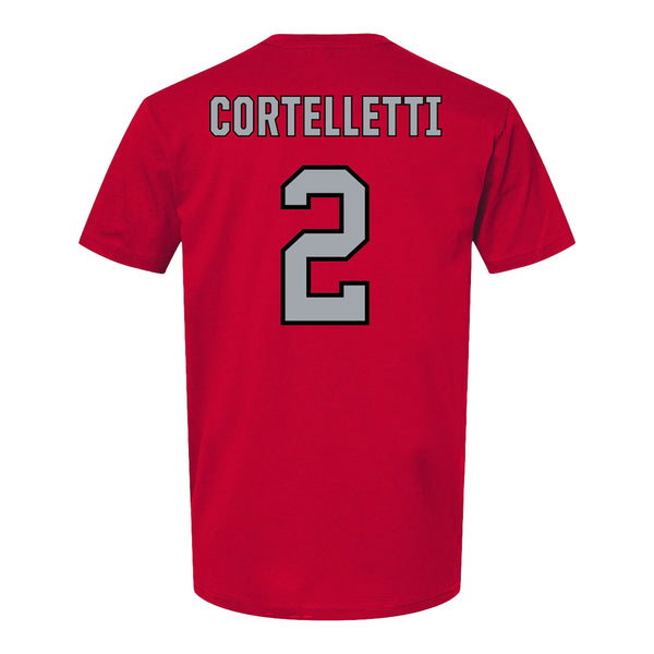 Ohio State Buckeyes Softball Student Athlete T-Shirt #2 Tegan Cortelletti - Back View
