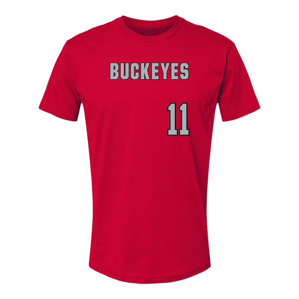 Ohio State Buckeyes Softball Student Athlete T-Shirt #11 Taylor Cruse - Front View