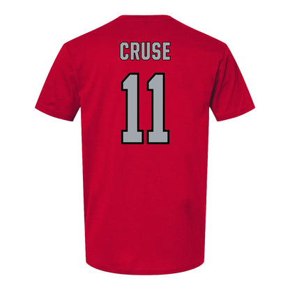 Ohio State Buckeyes Softball Student Athlete T-Shirt #11 Taylor Cruse - Back View