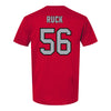 Ohio State Buckeyes Softball Student Athlete T-Shirt #56 Emily Ruck - Back View