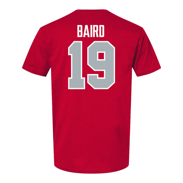 Ohio State Buckeyes Baseball Student Athlete T-Shirt #19 Tim Baird - Back View