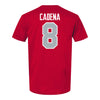 Ohio State Buckeyes Baseball Student Athlete T-Shirt #8 Isaac Cadena - Back View
