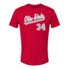 Ohio State Buckeyes Baseball Student Athlete T-Shirt #34 Chase Herrell - Front View