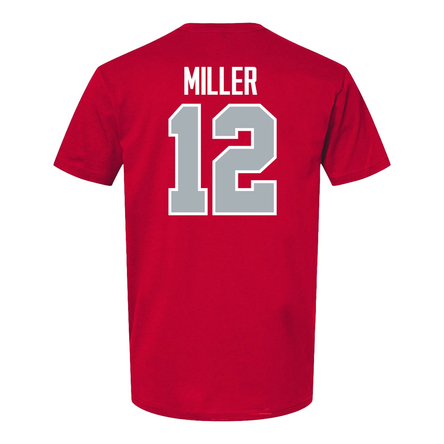 Ohio State Buckeyes Baseball Student Athlete T-Shirt #12 Ryan Miller - Back View