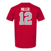 Ohio State Buckeyes Baseball Student Athlete T-Shirt #12 Ryan Miller - Back View