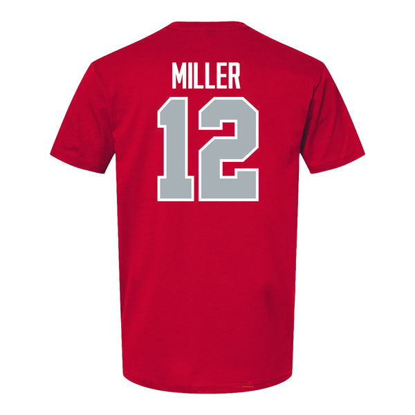 Ohio State Buckeyes Baseball Student Athlete T-Shirt #12 Ryan Miller - Back View