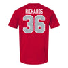 Ohio State Buckeyes Baseball Student Athlete T-Shirt #36 Liam Richards - Back View