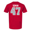 Ohio State Buckeyes Baseball Student Athlete T-Shirt #47 Zak Sigman - Back View