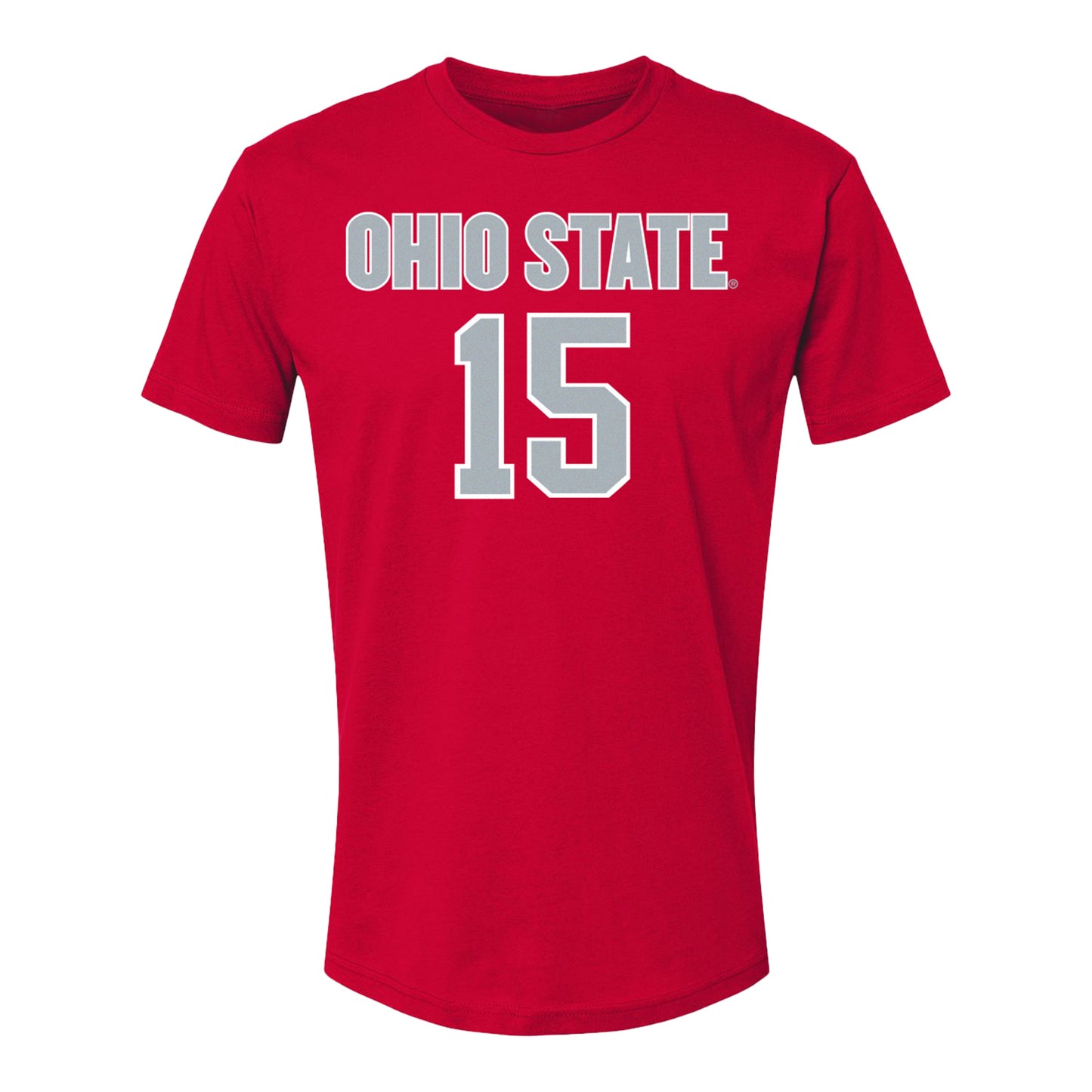 Ohio State Buckeyes Men's Soccer Student Athlete T-Shirt #15 Ashton Bilow - Front View