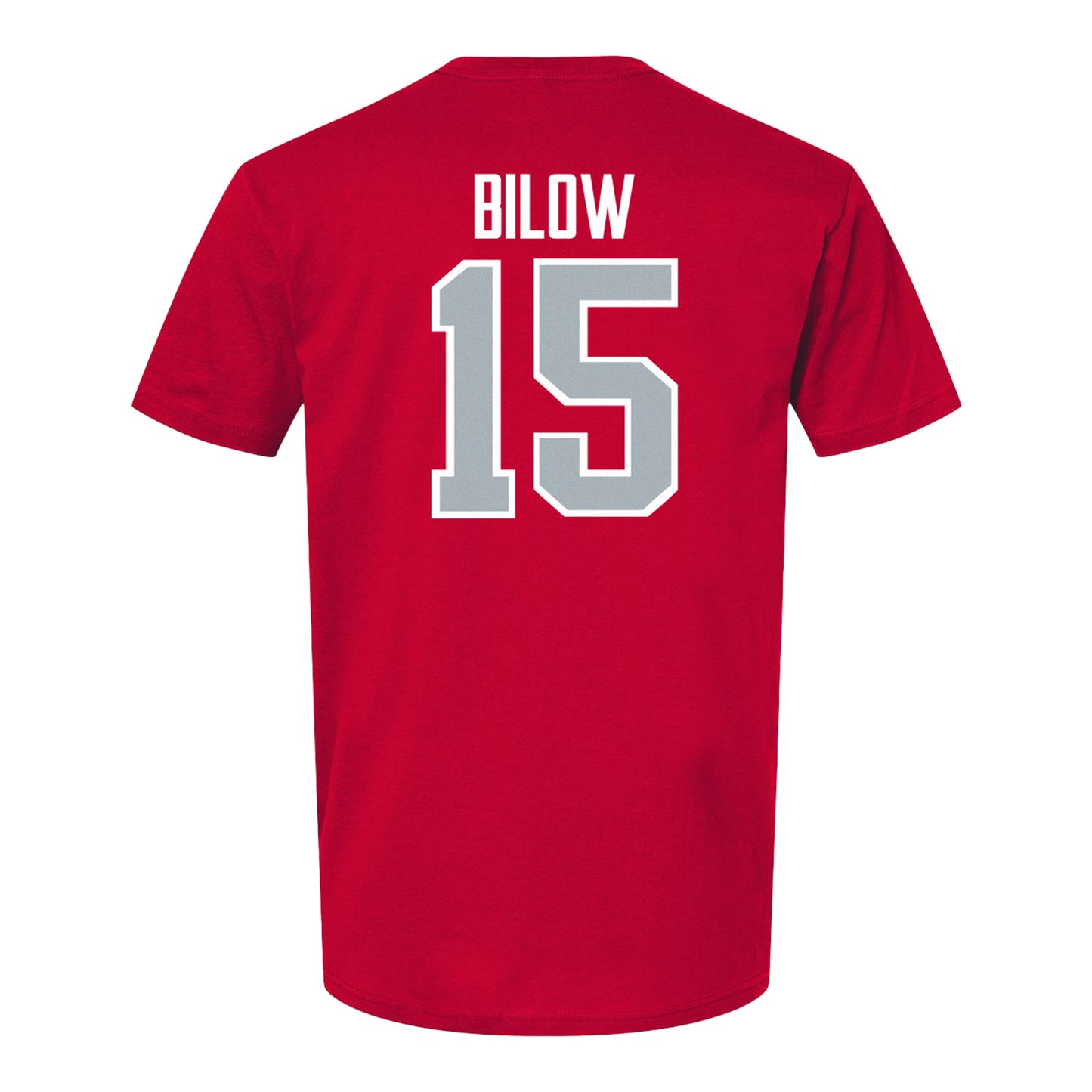 Ohio State Buckeyes Men's Soccer Student Athlete T-Shirt #15 Ashton Bilow - Back View