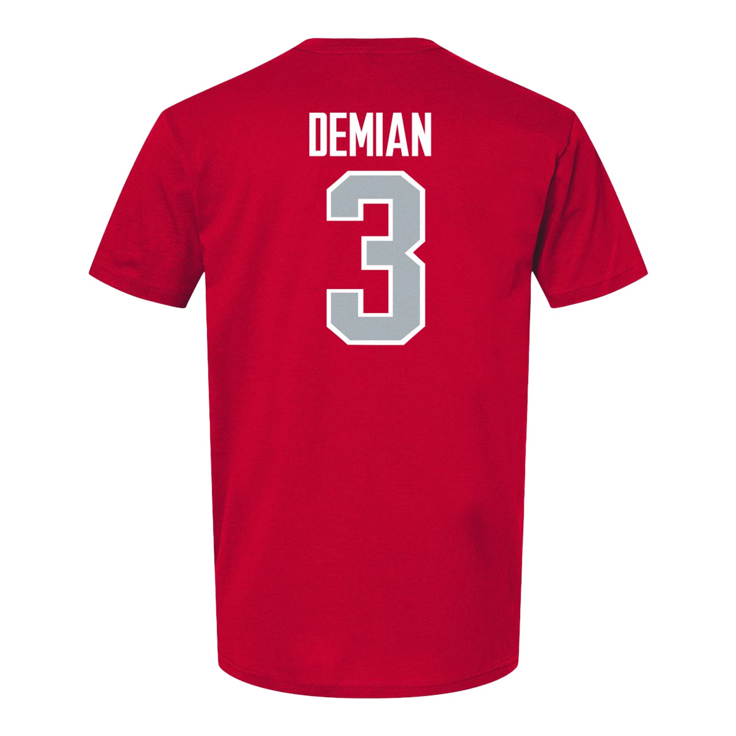 Ohio State Buckeyes Men's Soccer Student Athlete T-Shirt #3 Nathan Demian - Back View