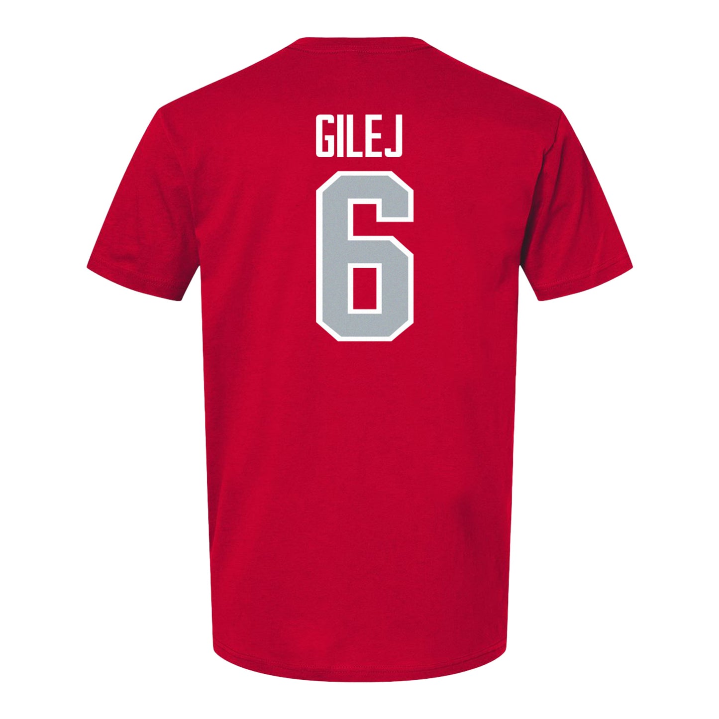 Ohio State Buckeyes Men's Soccer Student Athlete T-Shirt #6 Thomas Gilej - Back View