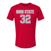 Ohio State Buckeyes Men's Soccer Student Athlete T-Shirt #32 Patrick McLaughlin - Front View