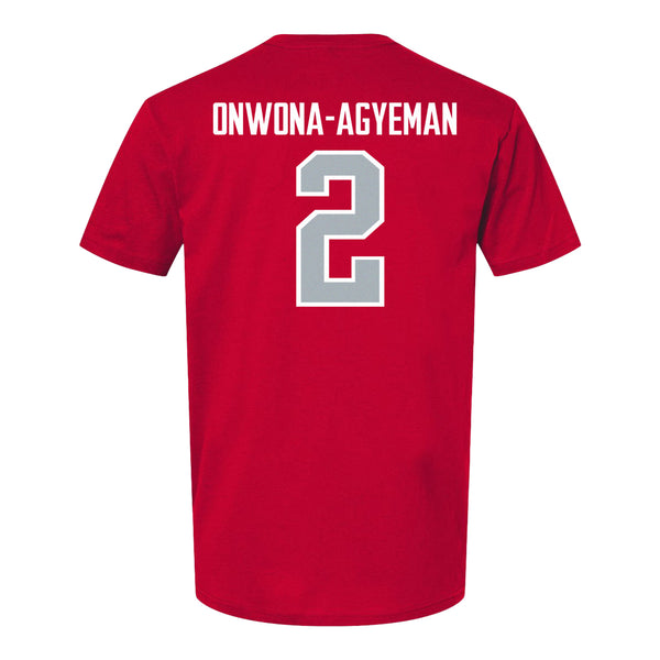Ohio State Buckeyes Men's Soccer Student Athlete T-Shirt #2 Dyland Onwona-Agyeman - Back View