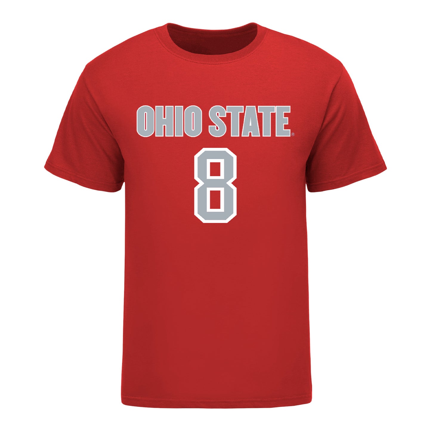 Ohio State Buckeyes Men's Soccer Student Athlete T-Shirt #8 Andre Roberts - Front View