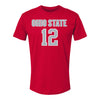 Ohio State Buckeyes Men's Soccer Student Athlete T-Shirt #12 Deylen Vellios - Front View