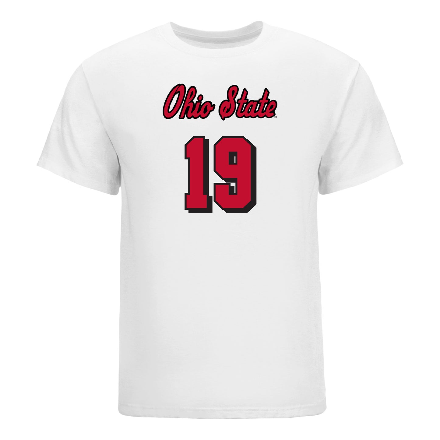 Ohio State Buckeyes Women's Volleyball Student Athlete T-Shirt #19 Kaia Castle - Front View