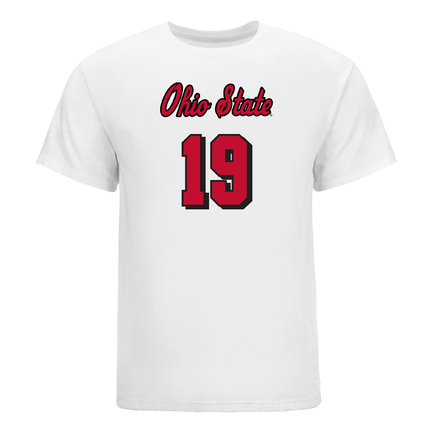 Ohio State Buckeyes Women's Volleyball Student Athlete T-Shirt #19 Kaia Castle - Front View