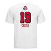 Ohio State Buckeyes Women's Volleyball Student Athlete T-Shirt #19 Kaia Castle - Back View