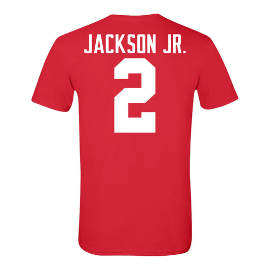 Ohio State Buckeyes #2 Kenyatta Jackson Jr. Student Athlete Football T-Shirt - Back View
