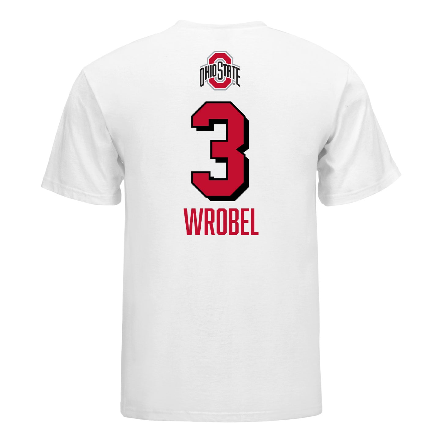 Ohio State Buckeyes Women's Volleyball Student Athlete T-Shirt #3 Ella Wrobel - Back View