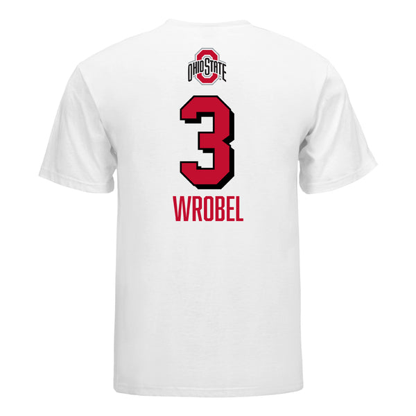 Ohio State Buckeyes Women's Volleyball Student Athlete T-Shirt #3 Ella Wrobel - Back View