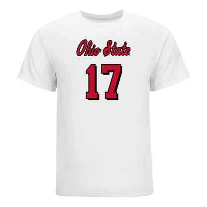 Ohio State Buckeyes Women's Volleyball Student Athlete T-Shirt #17 Reese Wuebker - Front View