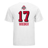 Ohio State Buckeyes Women's Volleyball Student Athlete T-Shirt #17 Reese Wuebker - Back View