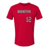 Ohio State Buckeyes Softball Student Athlete T-Shirt #12 Jasmyn Burns - Front View