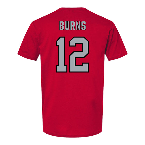 Ohio State Buckeyes Softball Student Athlete T-Shirt #12 Jasmyn Burns - Back View