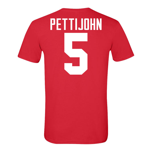 Ohio State Buckeyes #5 Riley Pettijohn Student Athlete Football T-Shirt - Back View