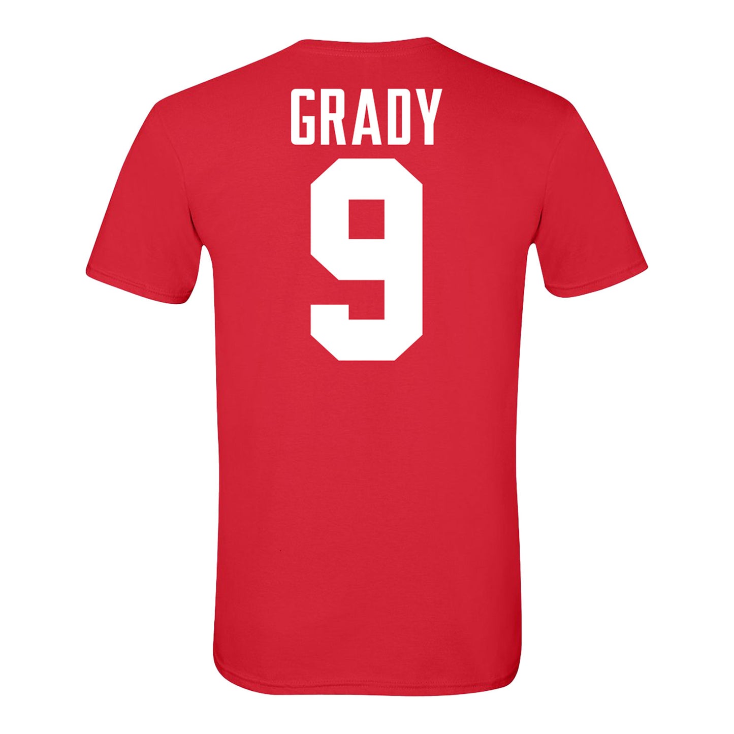 Ohio State Buckeyes #9 Zion Grady Student Athlete Football T-Shirt - Back View
