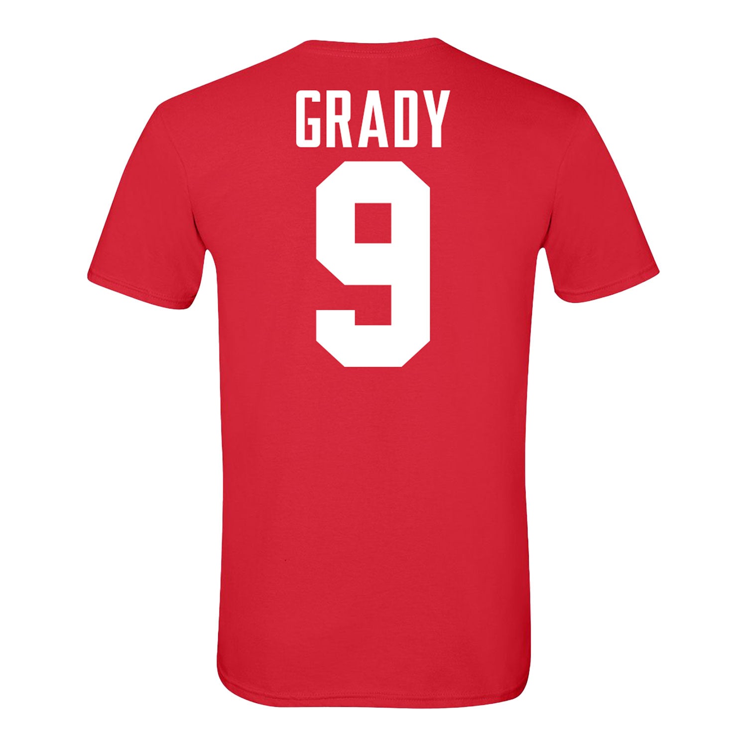 Ohio State Buckeyes #9 Zion Grady Student Athlete Football T-Shirt - Back View