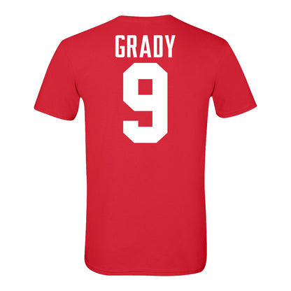 Ohio State Buckeyes #9 Zion Grady Student Athlete Football T-Shirt - Back View