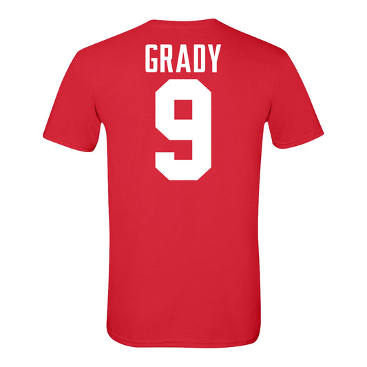 Ohio State Buckeyes #9 Zion Grady Student Athlete Football T-Shirt - Back View