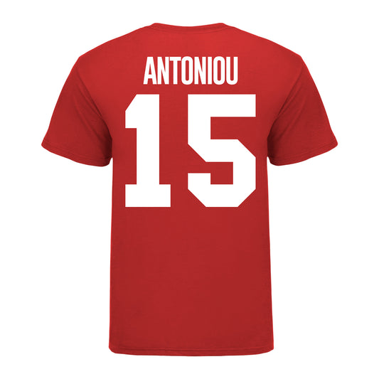 Ohio State Buckeyes Men's Lacrosse Student Athlete #15 Zachary Antoniou - Back View