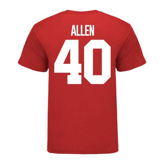 Ohio State Buckeyes Men's Lacrosse Student Athlete #40 Jack Allen - Back View